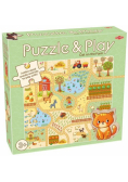 Puzzle z grą: Kot na farmie