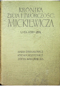 Kronika życia i twórczości Mickiewicza lata 1798 1824