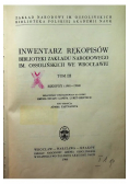 Inwentarz Rękopisów Tom III