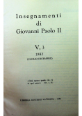 Insegnamenti di Giovanni Paolo II Tom V Część III