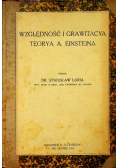 Względność i grawitacja Teorja A Einsteina 1921 r.