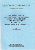 Die stadtischen Unterschichten Italiens in den Inschriften der romischen  kaiserzeit