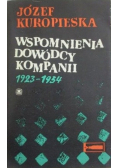 Wspomnienia dowódcy kompanii 1923 1934 dedykacja autora