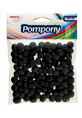 Pompony czarne 10mm 100szt