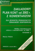 Zakładowy plan kont od 2002 r z komentarzem