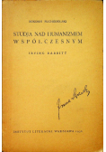 Studia nad humanizmem współczesnym 1936r.