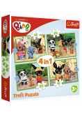 Puzzle 4w1 Wesoły dzień Binga TREFL