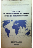 Bulletin de droit compare du travail 1981/1