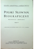 Polski Słownik Biograficzny Tom IV  Reprint z 1938