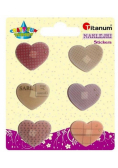 Naklejki foliowe serca mix rozmiar. czerwone 12szt