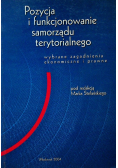 Pozycja i funkcjonowanie samorządu terytorialnego