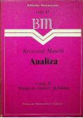 Analiza Część II Wstęp do analizy globalnej