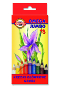 Kredki Omega Jumbo 18 kolorów
