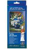 Farby akrylowe w tubie 12 kolorów 12ml