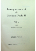 Insegnamenti di Giovanni Paolo II Tom VI Część II