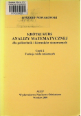 Krótki kurs analizy matematycznej dla politechnik i kierunków stosowanych część 2