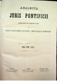 Analecta Juris Pontificii ok 1861 r.