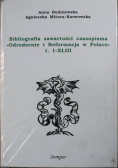 Bibliografia zawartości czasopisma Odrodzenie i Reformacja w Polsce