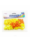 Pompony żółte 10mm 100szt