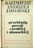 Przekłady poezji czeskiej i słowackiej