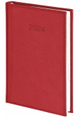 Kalendarz 2024 A4 Tygodniowy Vivella czerwony