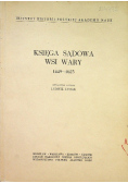 Księga sądowa wsi Wary