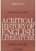 A Critical History of English Literature