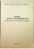 Wybór tekstów filozoficznych