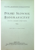 Polski słownik biograficzny Tom I reprint z 1935r