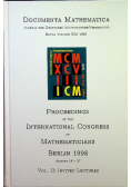 Documenta mathematica vol II Invited Lectures