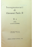 Insegnamenti di Giovanni Paolo II Tom V część 3