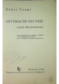 Optymalne Decyzje Zasady Programowania