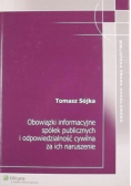 Obowiązki informacyjne spółek publicznych i odpowiedzialność cywilna za ich naruszenie