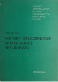 Metody obliczeniowe w mechanice nieliniowej