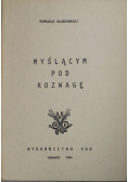 Myślącym pod rozwagę