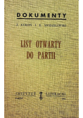 List otwarty do partii