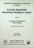Katalog rękopisów Biblioteki Polskiej w Paryżu tom VI