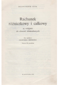 Rachunek różniczkowy i całkowy ze wstępem do równań różniczkowych
