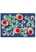 Ruchome oczka owal MIX 50szt