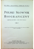 Polski słownik biograficzny tom V Reprint z ok 1946 r.