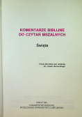 Komentarze biblijne do czytań mszalnych Święta
