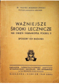 Ważniejsze środki lecznicze 1949 r.