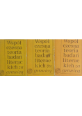 Współczesna teoria badań literackich za granicą Tom I do III