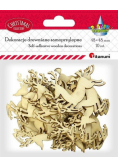Drewniane renifery samoprzylepne 10szt