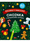 Koloruj i naklejaj. Choinka i świąteczne wypieki