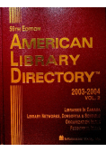 American library directory 2003 2004 vol 2