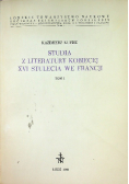 Studia z literatury kobiecej XVI stulecia we Francji