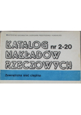 Katalog nakładów rzeczowych nr 2 do 20