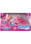 Lalka Natalia bobas mimiczny ze smoczkiem 41cm