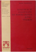 Konstrukcje analityczne we współczesnym języku polskim